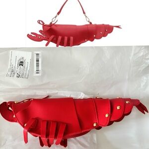 NWT - Lobster Handbag with Gold Accents in Dust Bag - Gift Wapped